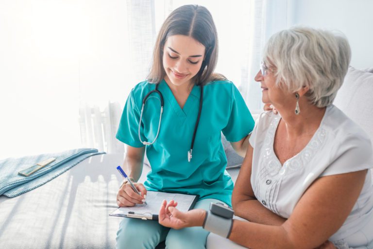 Nurse Measuring Blood Pressure