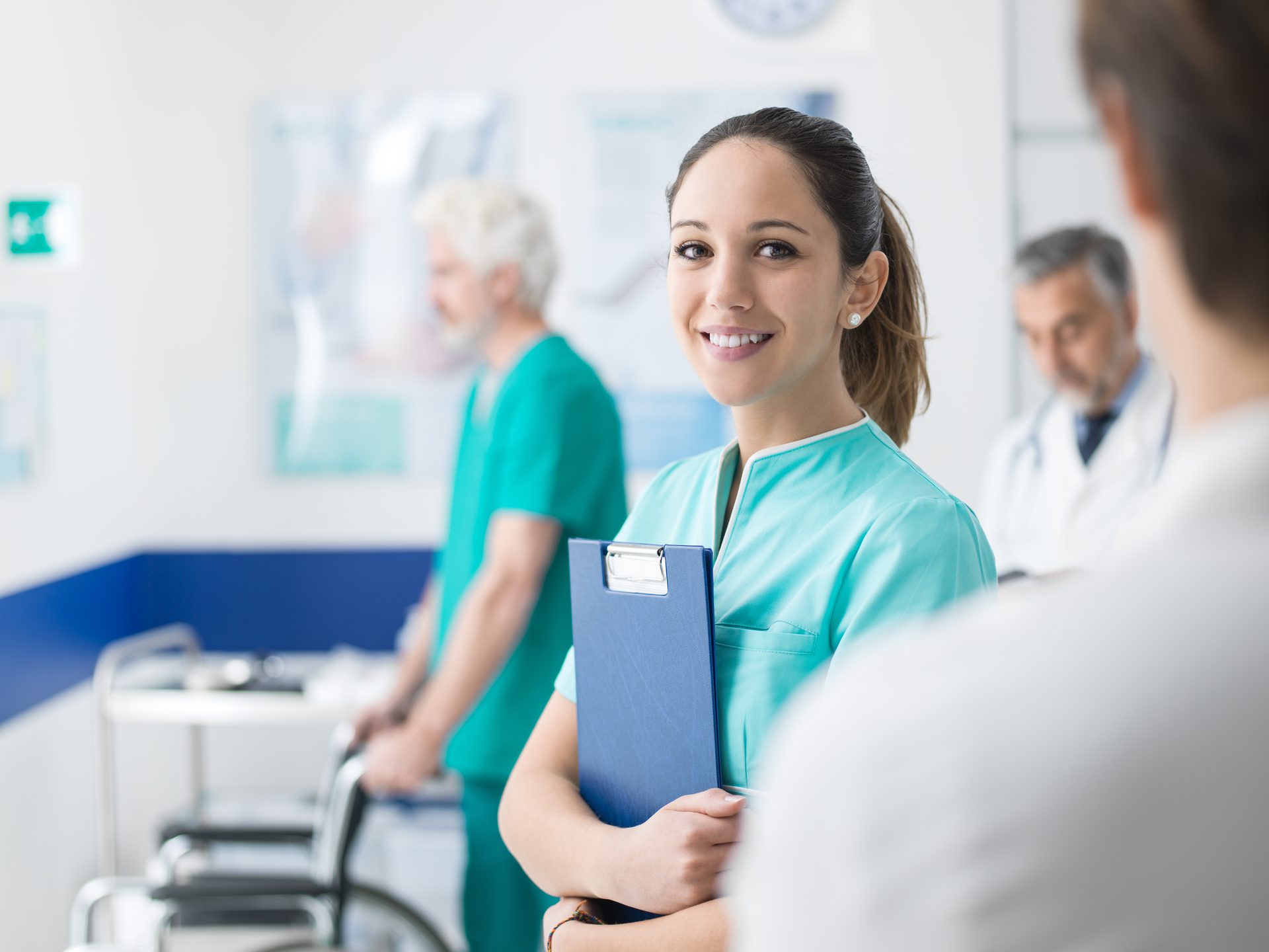 Young Female Nurse Working at the Hospital